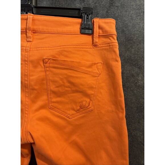 Express Jean Women's Orange Sz 2 Low Rise Flare 5 Pocket Casual Pants - Picture 7 of 9